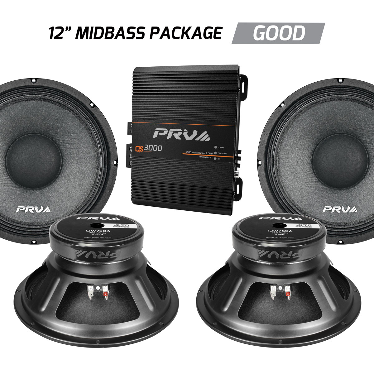 KIT-4x 12W750A + QS3000 2 Ohm