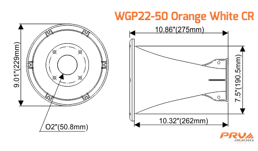 WGP22-50 Orange White CR