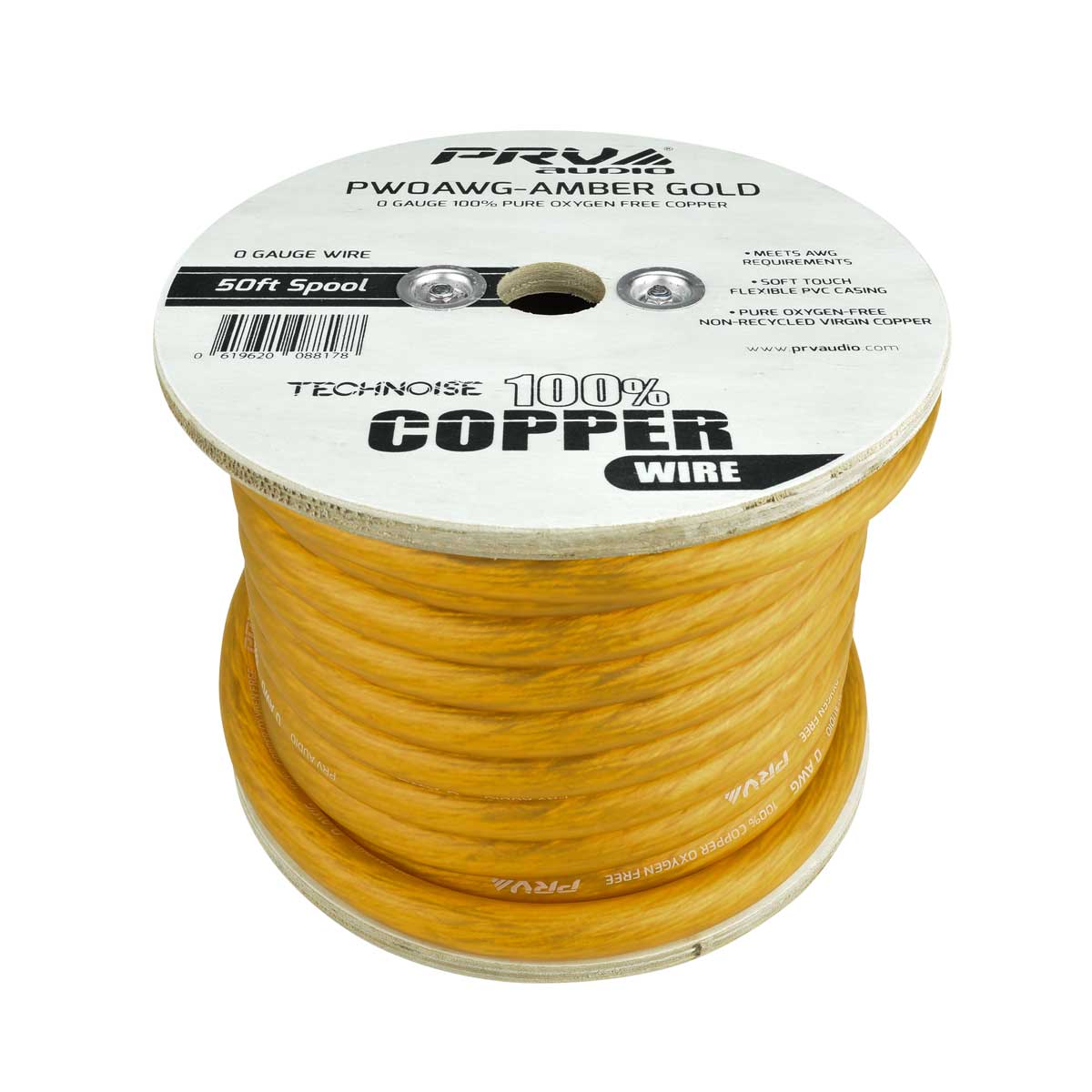 StreetWires UFX007S 1/0 AWG Power Cable Clear 7 ft. 
