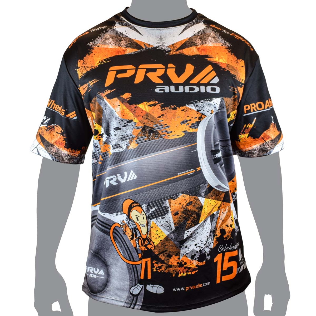 PRV-PRO-Audio-on-Wheels-t-shirt---Front-View
