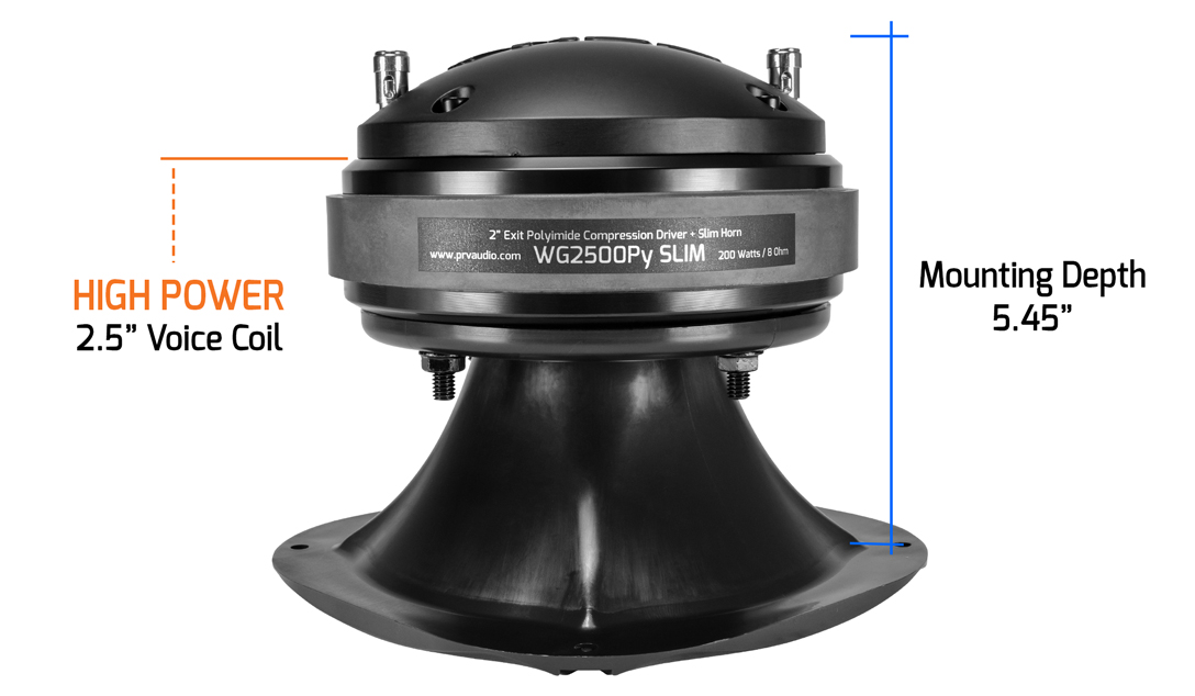 Compression Horn driver for Car Audio WG2500Py SLIM - PRV Audio