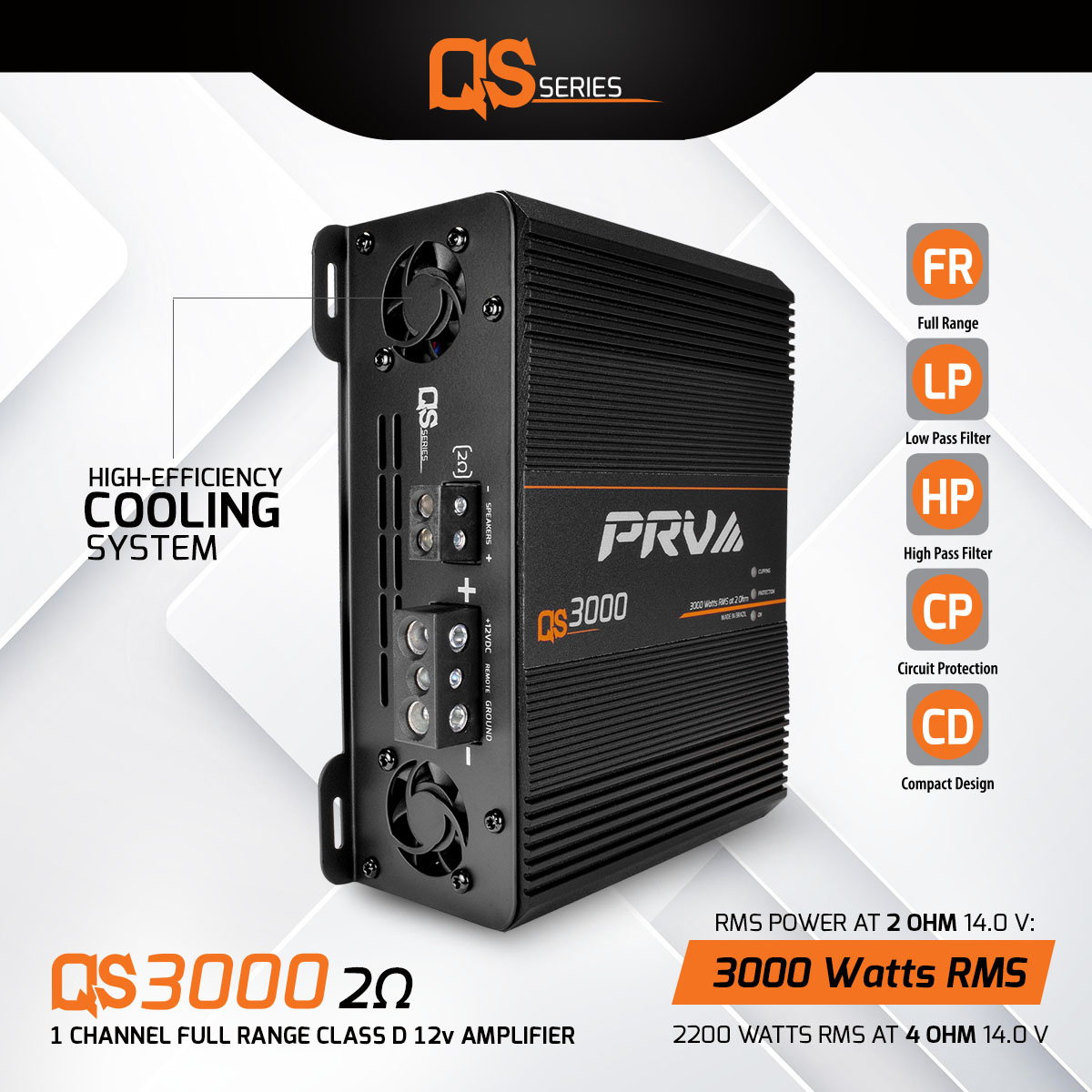 QS3000 2 Ohm - Power - Infographic