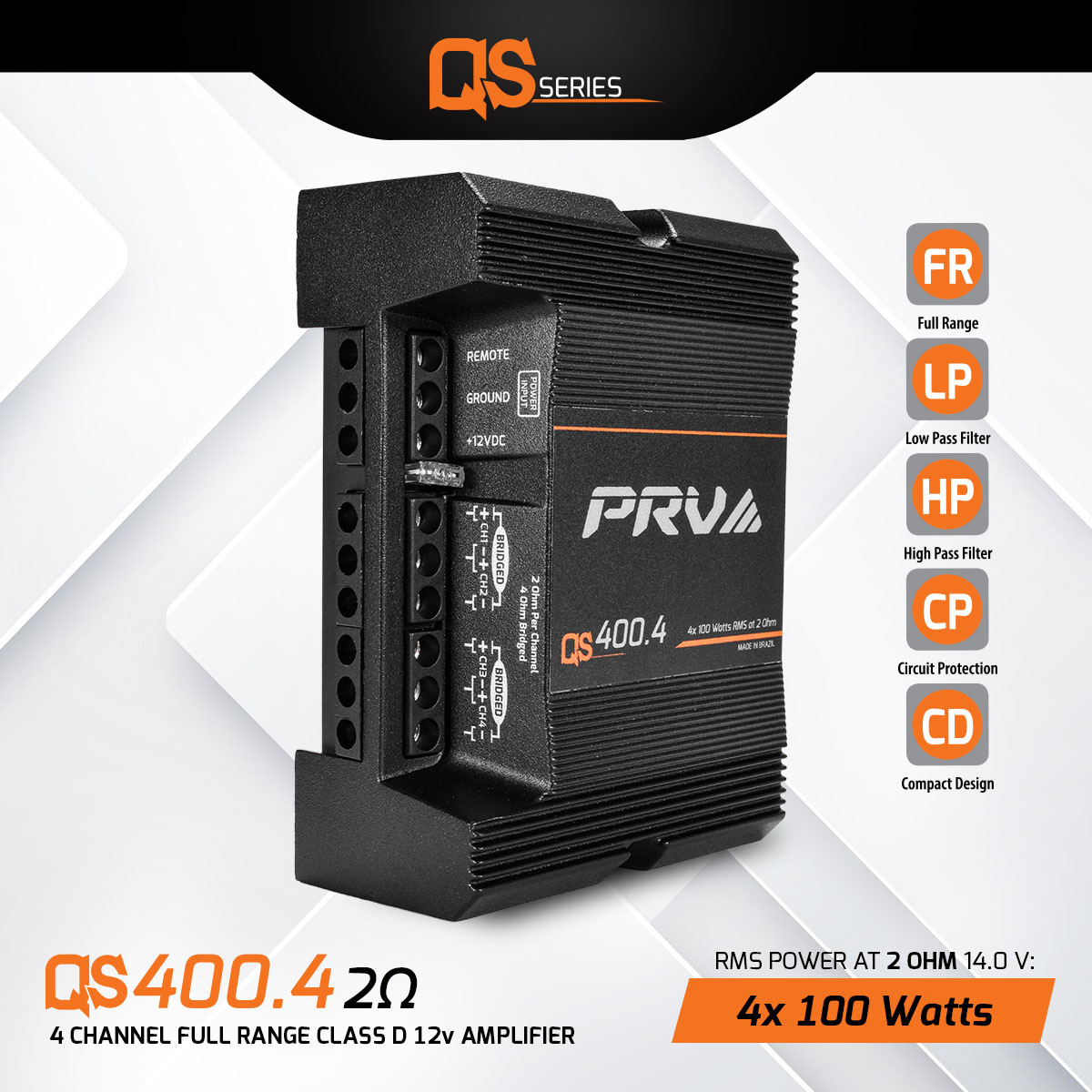 QS400.4 2 Ohm - Power - Infographic
