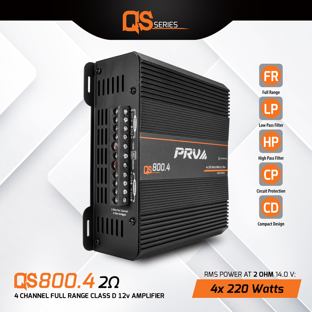 QS800.4 2 Ohm - Power - Infographic