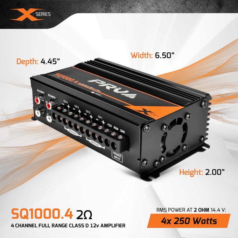 SQ1000.4 - Power + Dimensions - Infographic