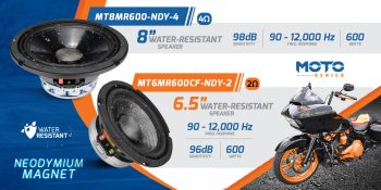 The best motorcycle speakers are here! MT6MR600CF-NDY-2 and MT8MR600-NDY-4