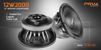 New 12” Woofer from PRV Audio! Stronger, Deeper and Louder 12W2000 Dedicated for Car Audio Sound Competitions 