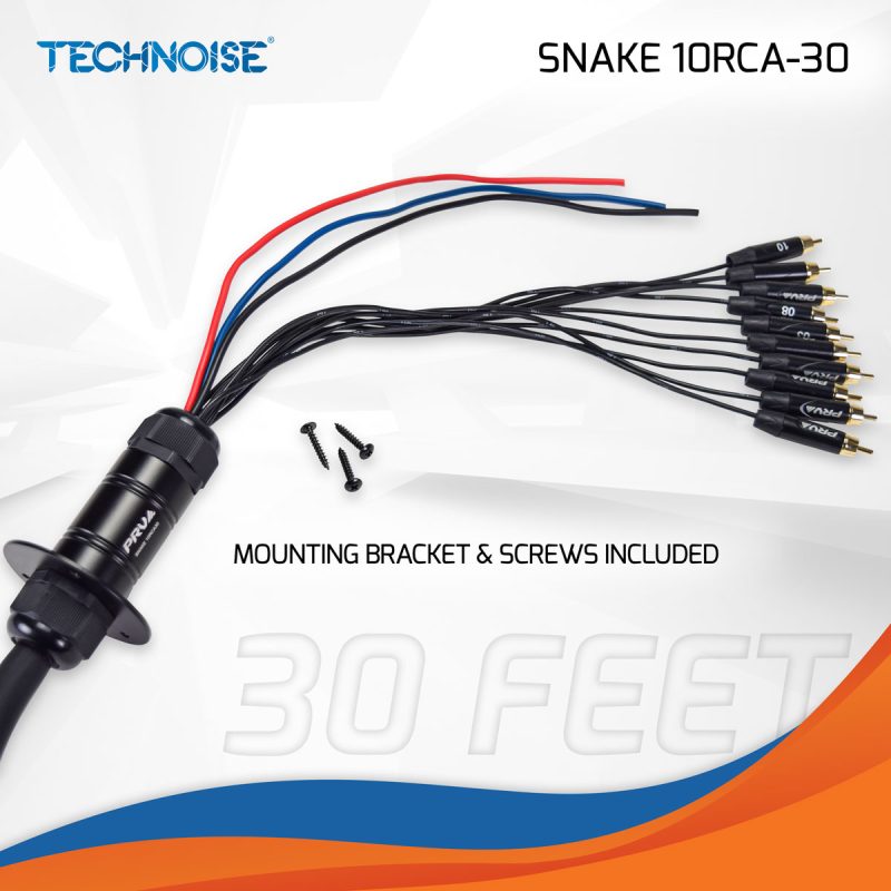 SNAKE 10RCA-30 - Connections + Screws Infographic