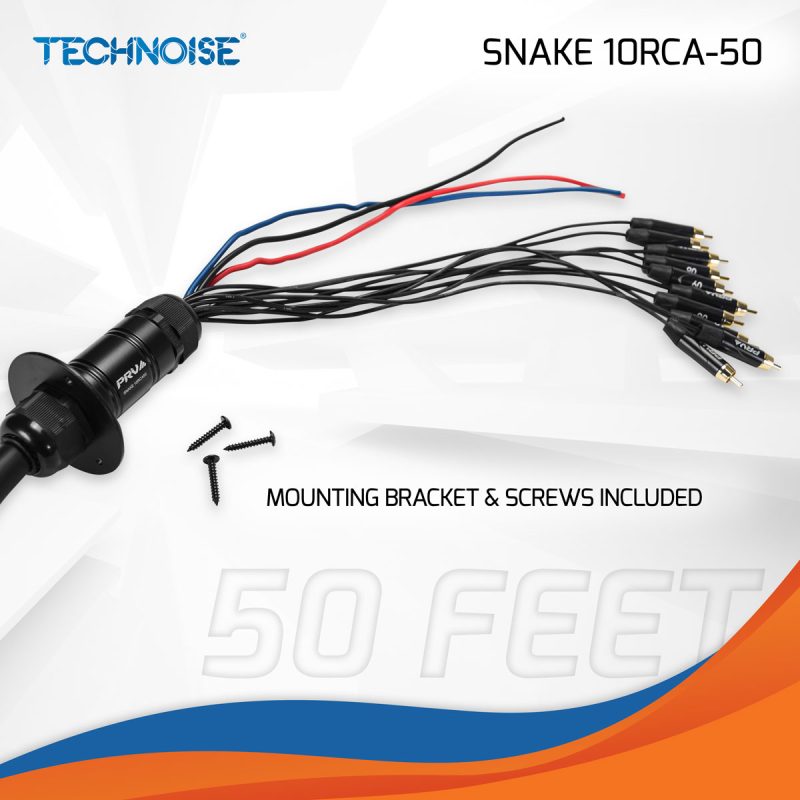 SNAKE 10RCA-50 - Connections + Screws Infographic