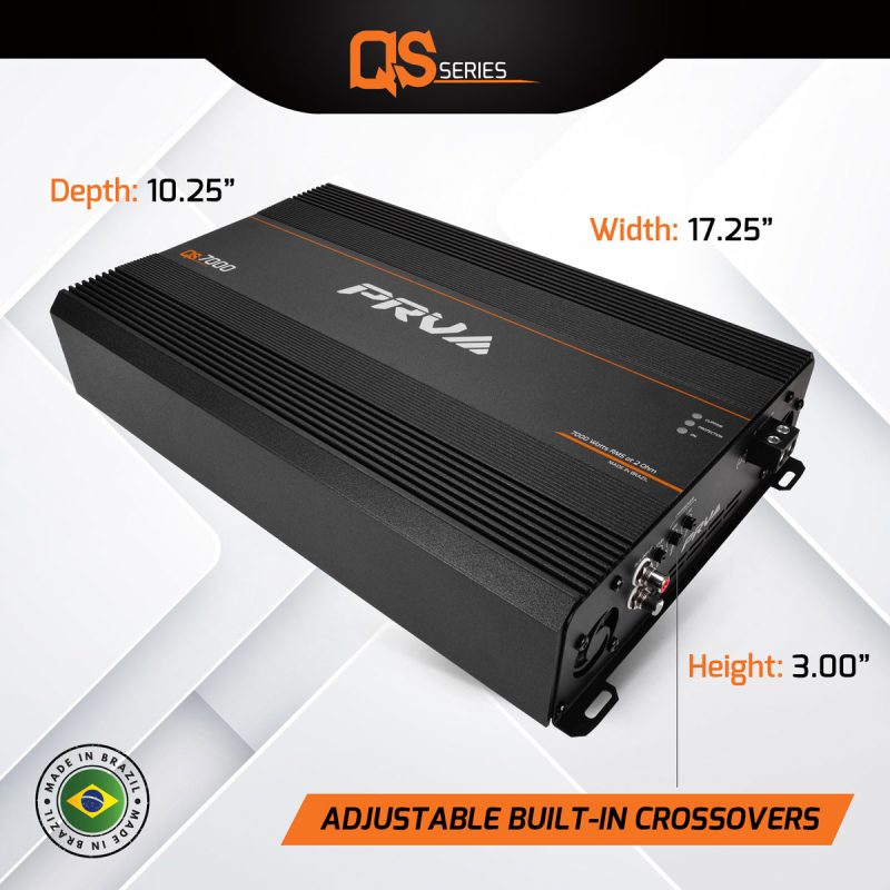 QS7000 2 Ohm - Dimensions - Infographic