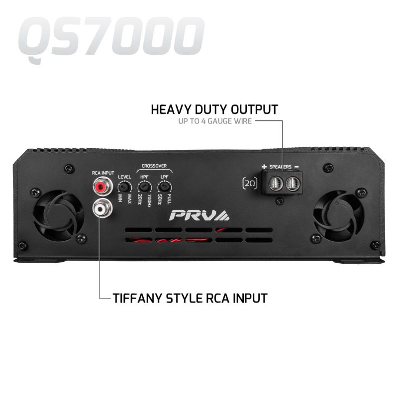 QS7000 2 Ohm - Side View - RCA