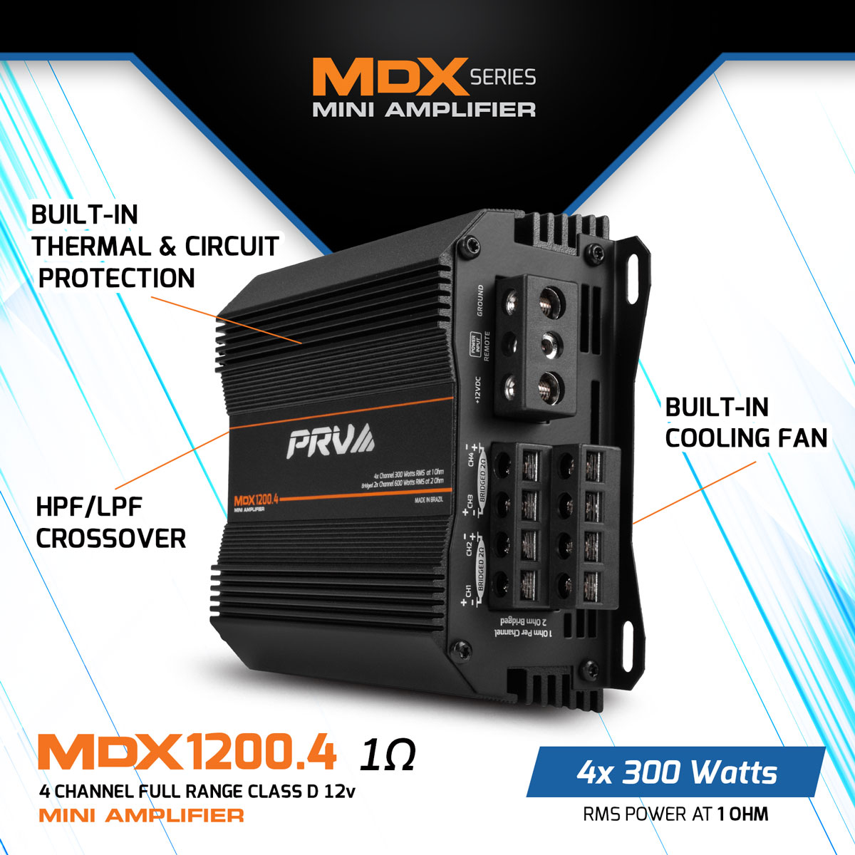 MDX1200.4 1 Ohm - Power - Infographic MDX1200.4 1 Ohm - Power - Infographic