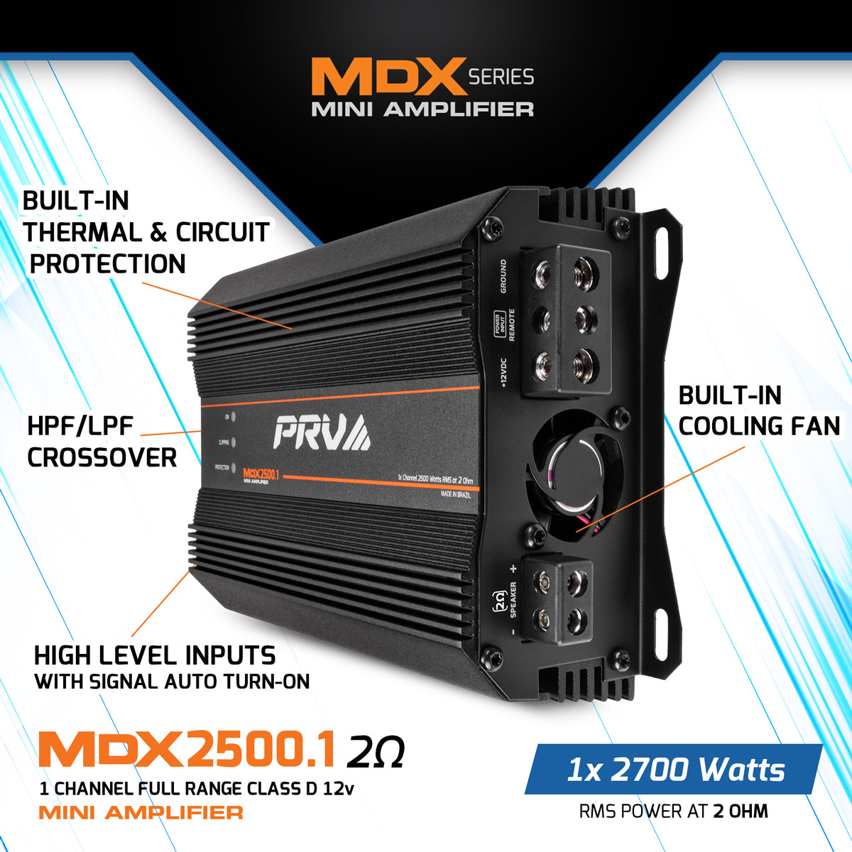 MDX2500.1 2 Ohm - Power - Infographic MDX2500.1 2 Ohm - Power - Infographic