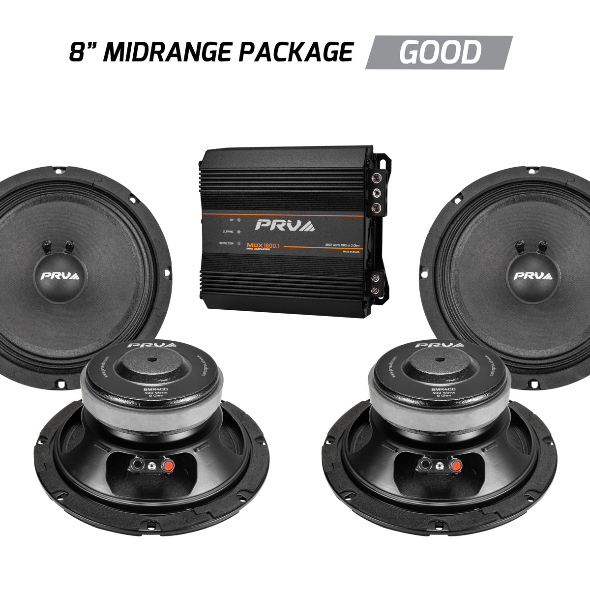 KIT 4x 8MR400 + 1x MDX1800.1 2 Ohm - BUNDLE - Main Image