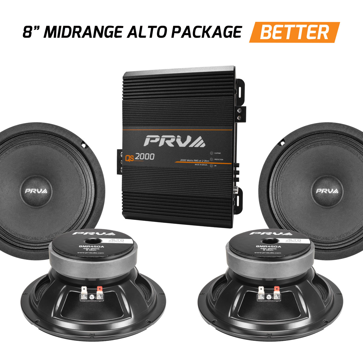 KIT 4x 8MR450A + 1x QS2000 2 Ohm- BUNDLE - Main Image