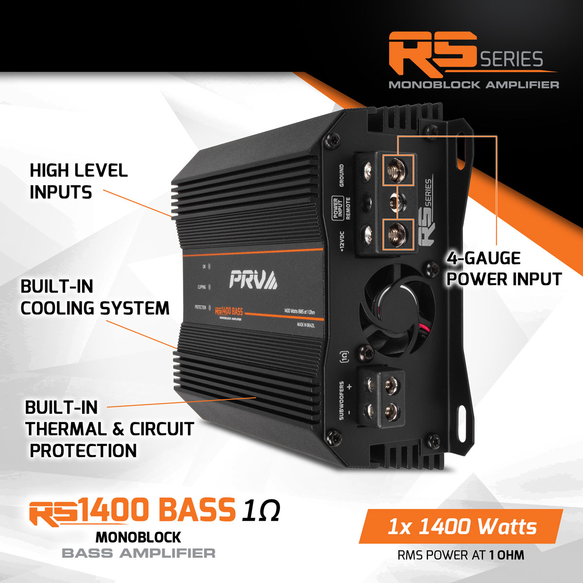RS1400 BASS 1 Ohm - Power - Infographic RS1400 BASS 1 Ohm - Power - Infographic
