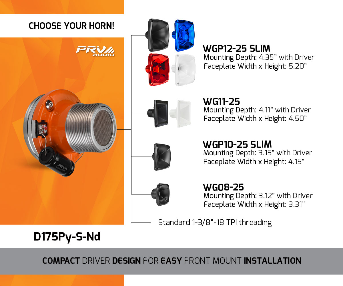 D175Py-S-Nd - Highlights - Compatible Horns