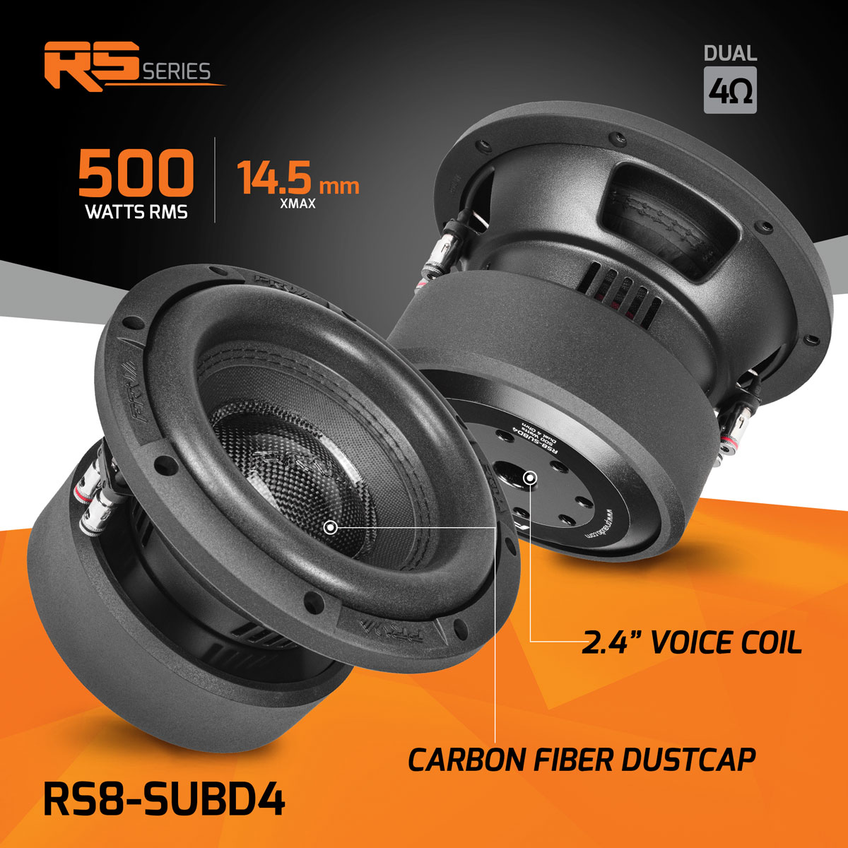 RS8-SUBD4 - Specs Infographic RS8-SUBD4 - Specs Infographic