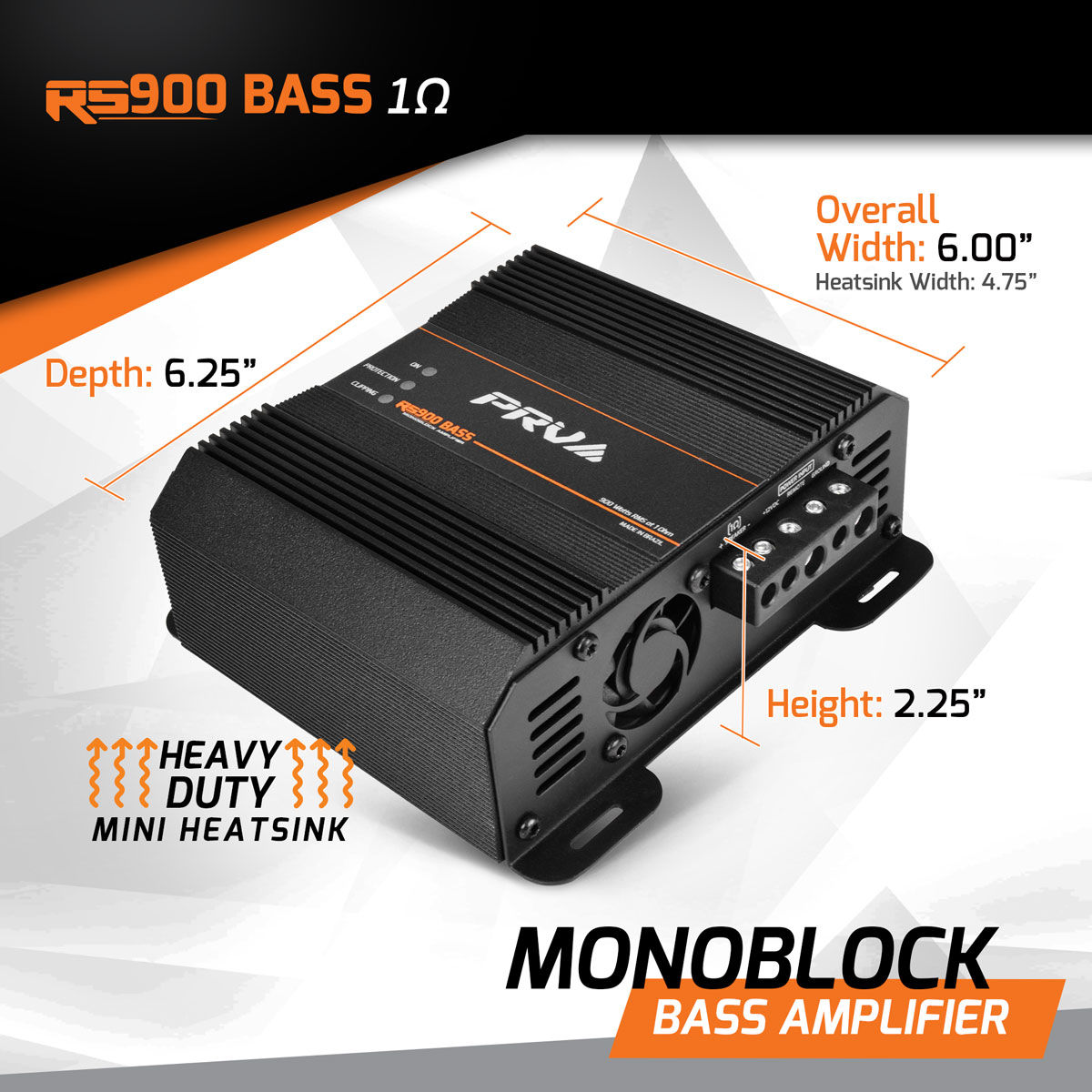 RS900 BASS 1 Ohm - Dimensions - Infographic RS900 BASS 1 Ohm - Dimensions - Infographic