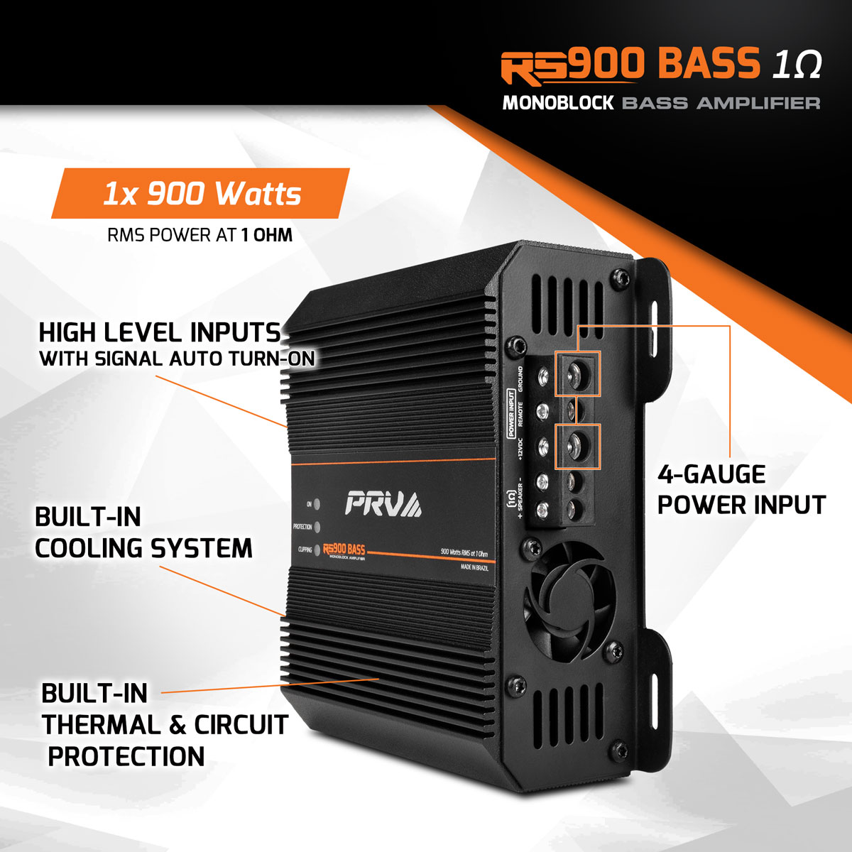 RS900 BASS 1 Ohm - Power - Infographic RS900 BASS 1 Ohm - Power - Infographic