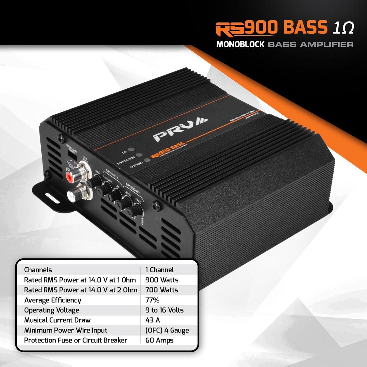 RS900 BASS 1 Ohm - Technical Details - Infographic RS900 BASS 1 Ohm - Technical Details - Infographic