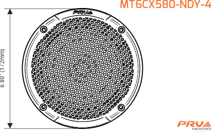 PRV Audio - MT6CX580-NDY-4 - Dimensions