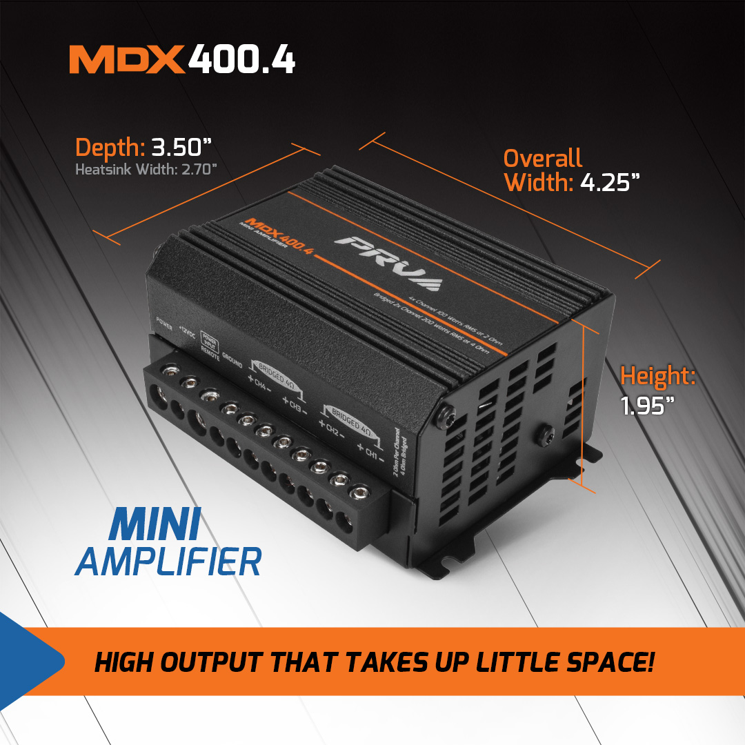 MDX400.4 2 Ohm product size