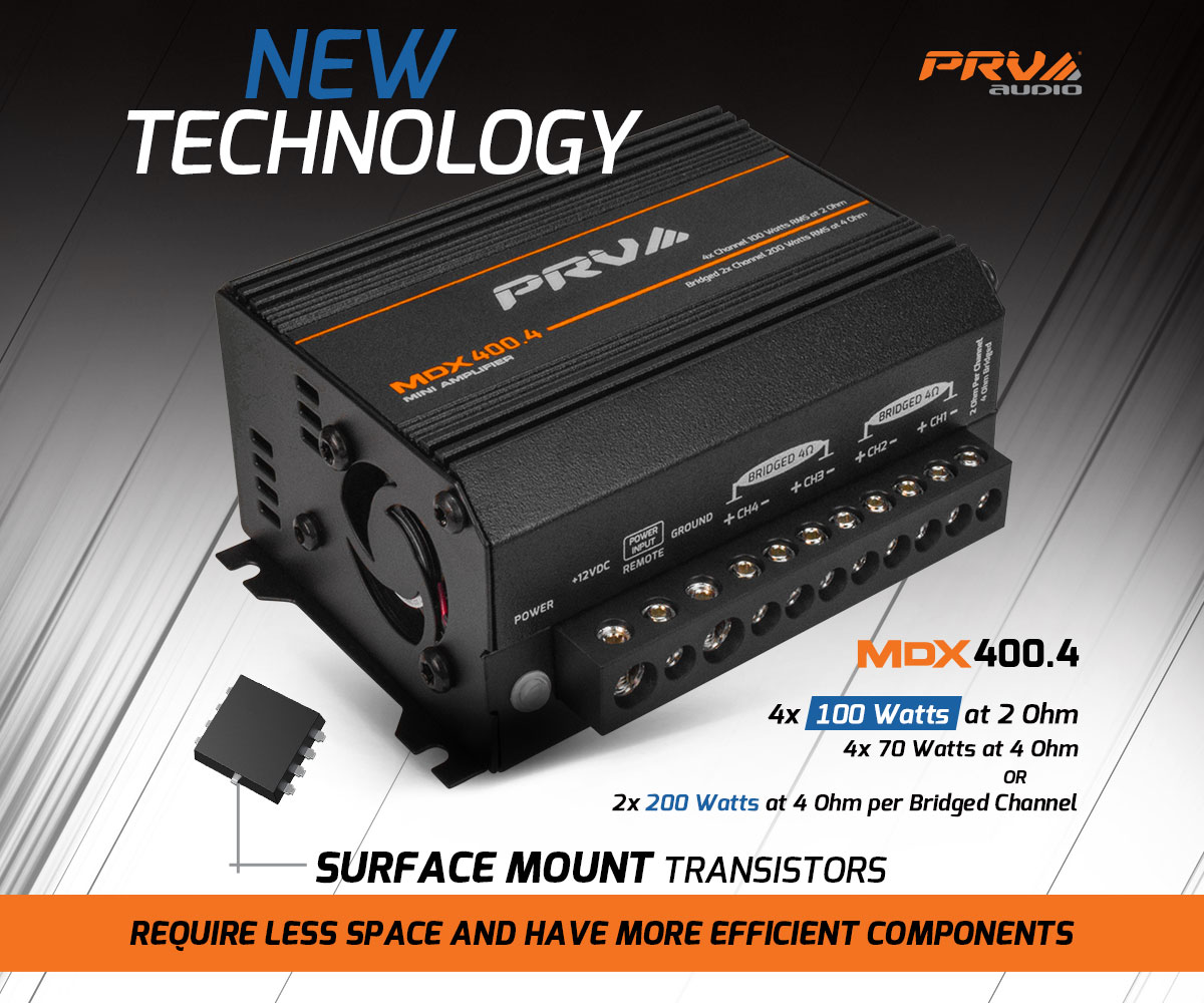 MMDX400.4 2 Ohm New Mini 4 Channel Amplifier 100 x 4
