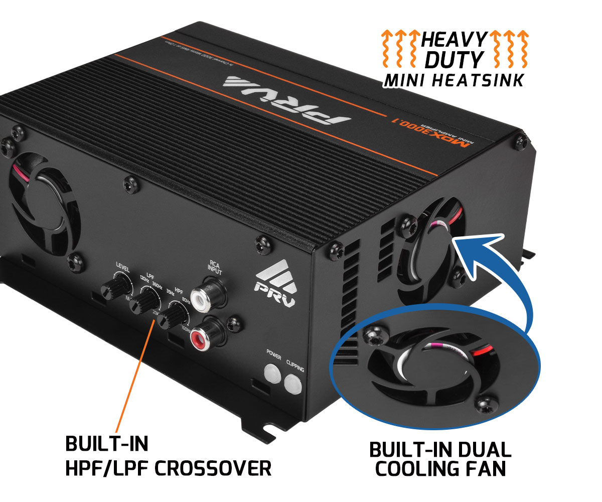 MDX3000.1 1 Ohm - Highlight - Fan and Heatsink