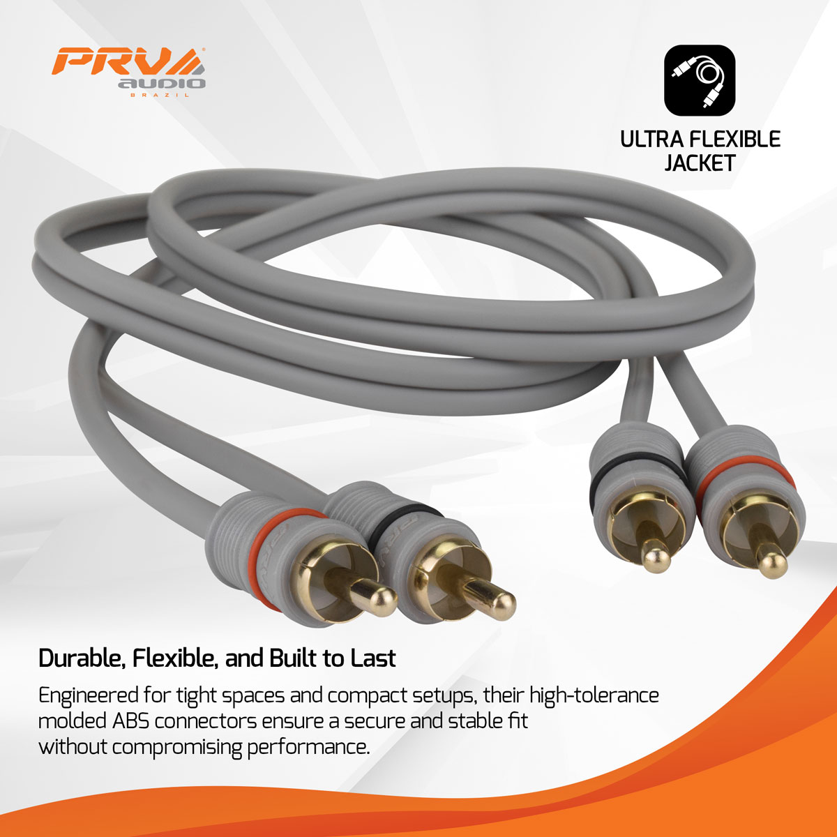 2 Channel RCA Cable - Flexible Jacket Infographic