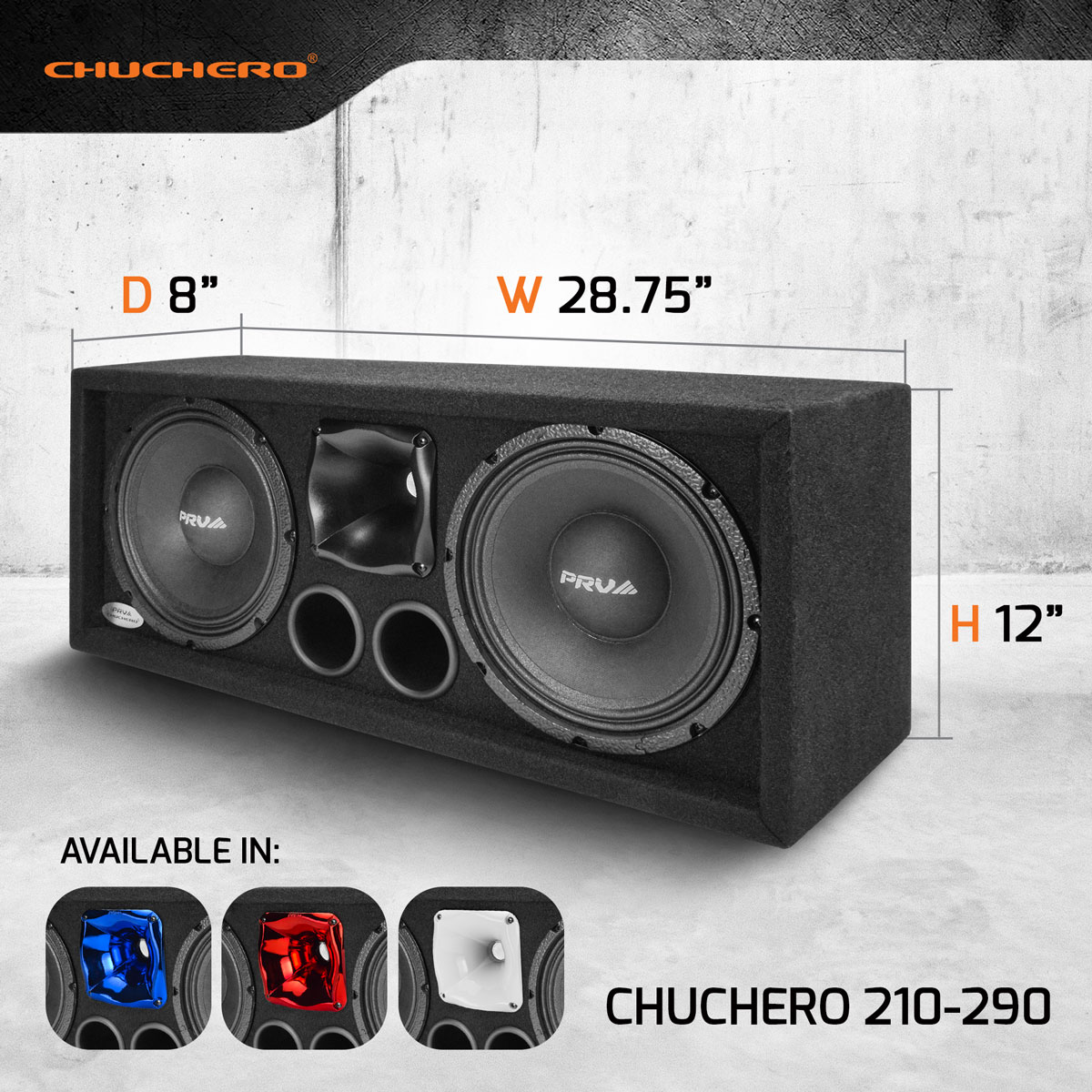 CHUCHERO 210-290 All Colors - Dims Infographic
