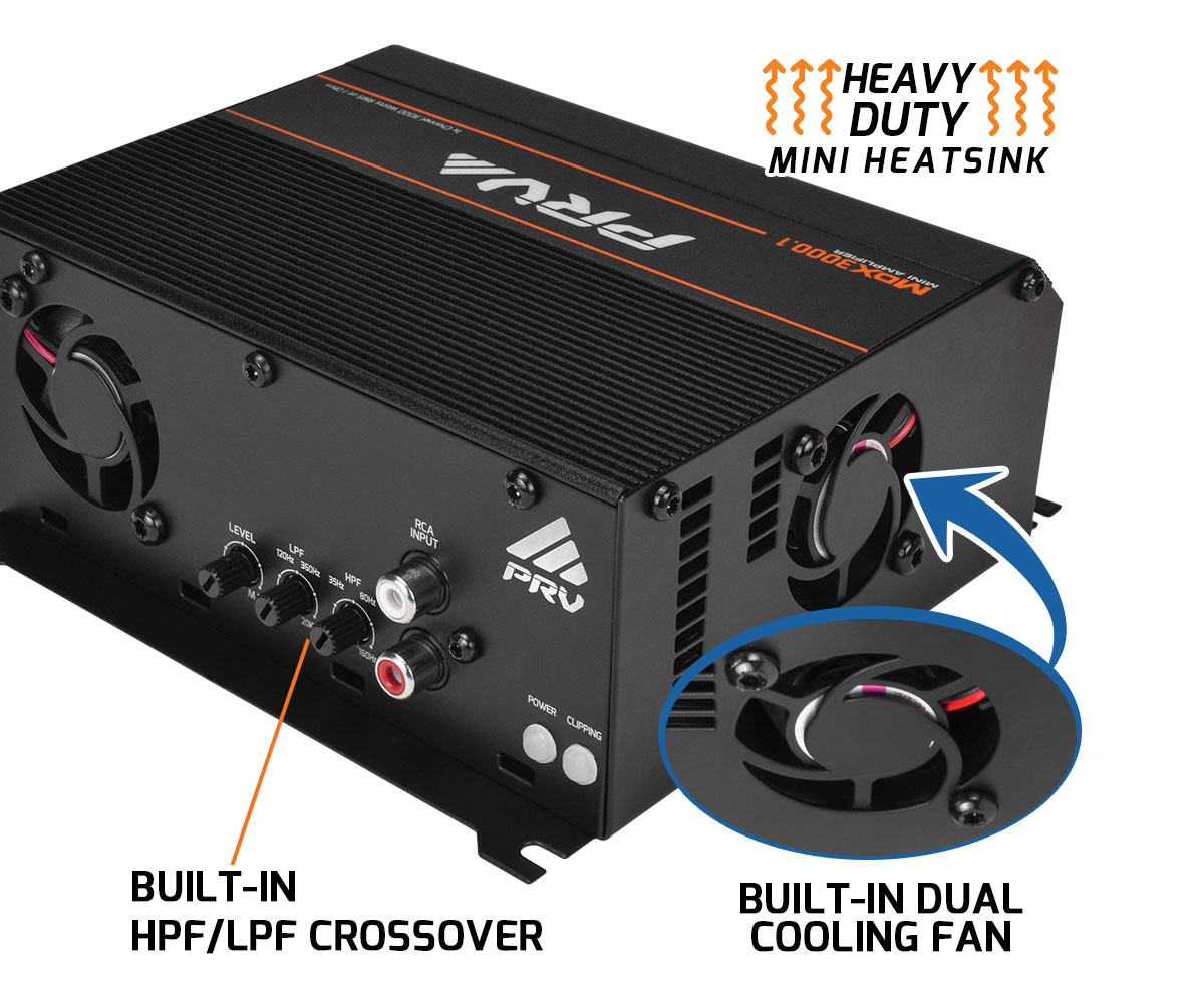 MDX3000.1 2 Ohm - Highlight - Fan and Heatsink