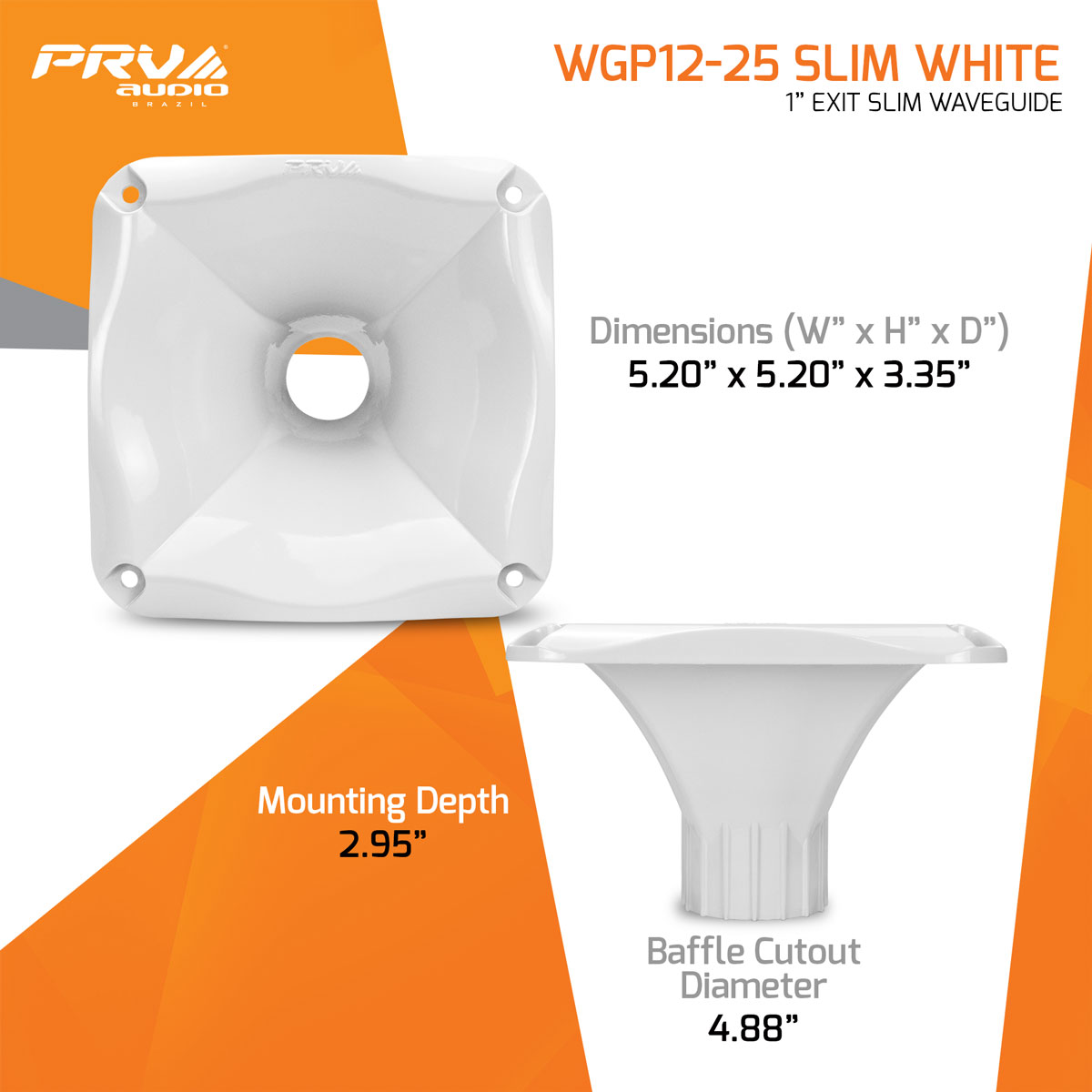 WGP12-25 SLIM WHITE - Dims Infographic